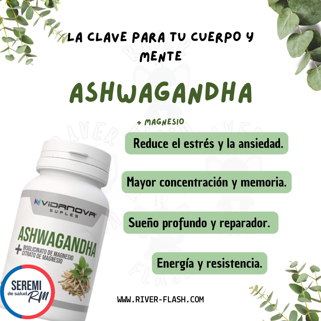 Ashwaganda + Magnesio 60 cápsulas 1000mg ORIGINAL